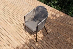 Online Tavio Garten-Essgruppe, schwarz/dunkelgrau, Alu/Rope/Steinimitat, 200/260 x 103 cm, ausziehbar, 6 Diningsessel Garten-Essgruppen
