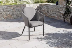 Online Tavio Garten-Essgruppe, schwarz/dunkelgrau, Alu/Rope/Steinimitat, 200/260 x 103 cm, ausziehbar, 6 Diningsessel Garten-Essgruppen