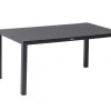 Discount Tavio Garten-Essgruppe, anthrazit matt/dunkelgrau, Alu/Rope-Geflecht/Spraystone, 160 x 95 cm, 4 Diningsessel Garten-Essgruppen