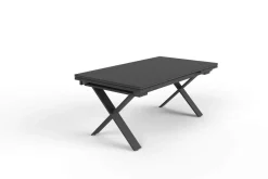 Online Toronto Ausziehtisch, anthrazit matt, Alu/Spraystone, 180/280x100cm, Schubladenauszug Gartentische