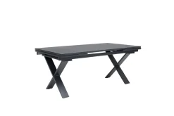 Online Toronto Ausziehtisch, anthrazit matt, Alu/Spraystone, 180/280x100cm, Schubladenauszug Gartentische