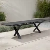 Online Toronto Ausziehtisch, anthrazit, Alu/Spraystone, 180/280x100cm, Schubladenauszug Gartentische