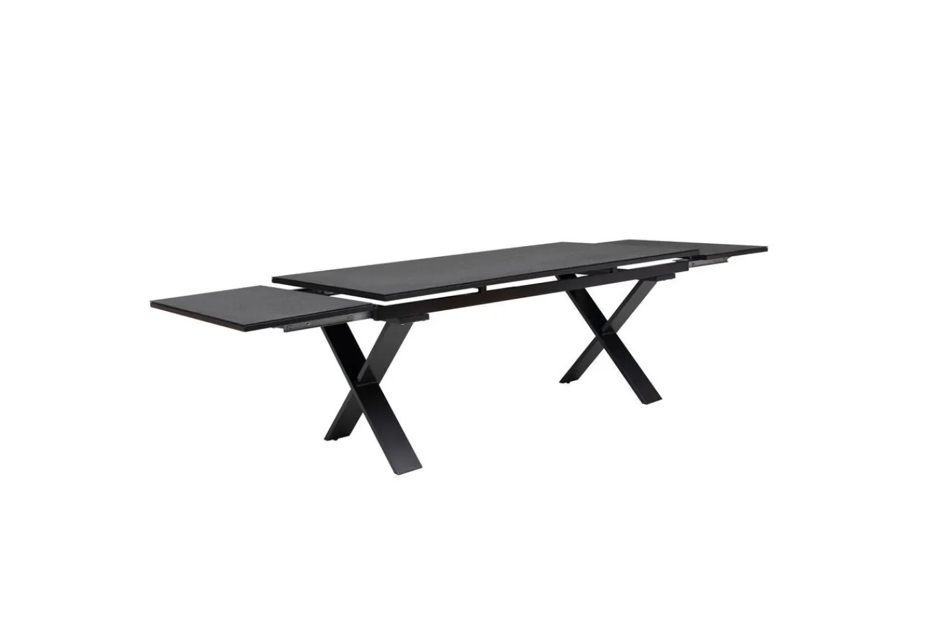Online Toronto Ausziehtisch, anthrazit, Alu/Spraystone, 180/280x100cm, Schubladenauszug Gartentische