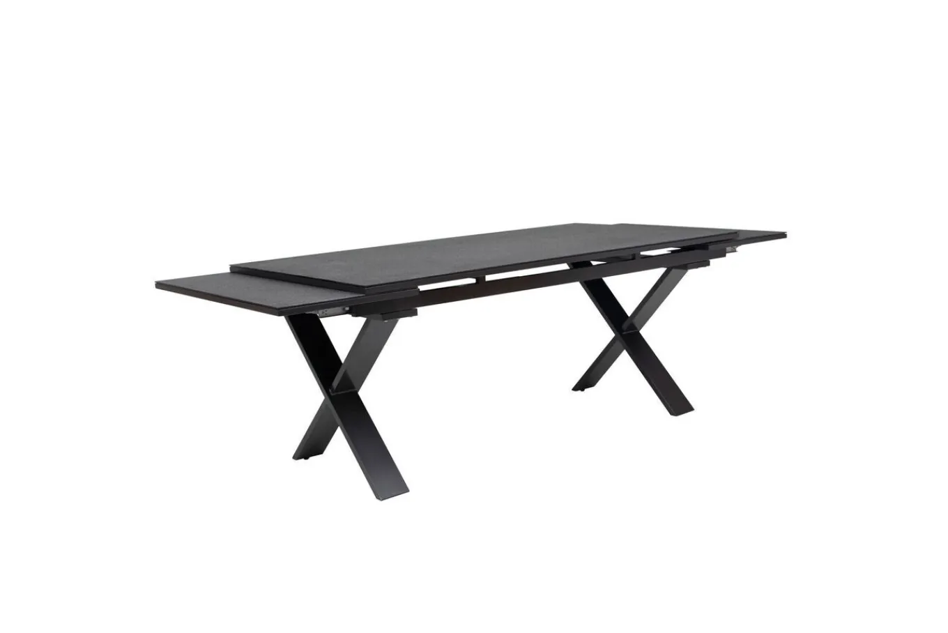 Online Toronto Ausziehtisch, anthrazit, Alu/Spraystone, 180/280x100cm, Schubladenauszug Gartentische