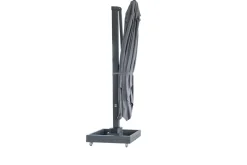 Outlet Ultimate L Ampelschirm, 400 x 400 cm, 360° drehbar, UV-Schutz 80+, Alu/Spuncrylic®, inkl. Schirmständer Sonnenschirme