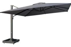 Hot Ultimate XL Ampelschirm, 450 x 450 cm, UV-Schutz 80+, 360° drehbar, inkl. Schirmständer, Spuncrylic® Sonnenschirme