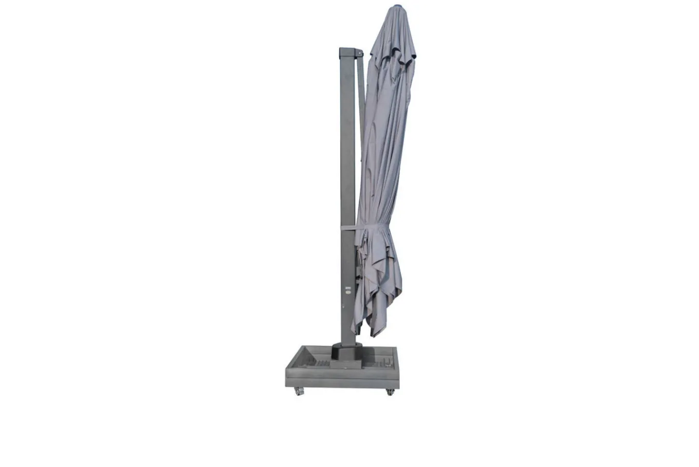 Hot Ultimate XL Ampelschirm, 450 x 450 cm, UV-Schutz 80+, 360° drehbar, inkl. Schirmständer, Spuncrylic® Sonnenschirme