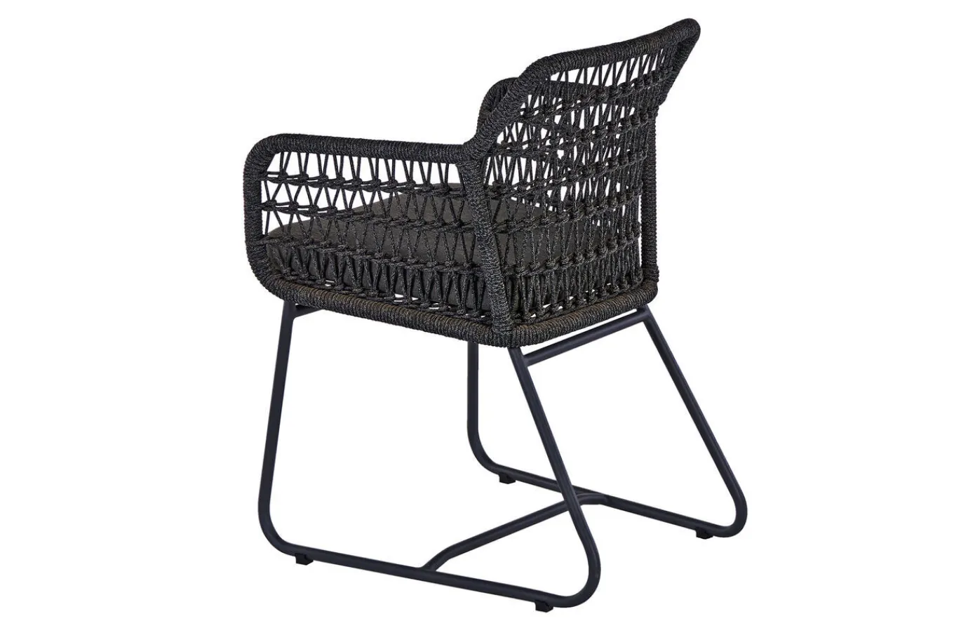 Sale Verona Diningsessel, anthrazit, Alu/Rope, 60 x 64 x 83 cm, inkl. Polster mit Reißverschluss Gartenstühle & Gartensessel