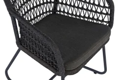 Sale Verona Diningsessel, anthrazit, Alu/Rope, 60 x 64 x 83 cm, inkl. Polster mit Reißverschluss Gartenstühle & Gartensessel