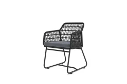 Sale Verona Diningsessel, anthrazit, Alu/Rope, 60 x 64 x 83 cm, inkl. Polster mit Reißverschluss Gartenstühle & Gartensessel