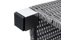 Online Vigo Comfort 3-Sitzer Speise-/Lounge-Sofa, stahlgrau-meliert, Polyrattan, 210x84x110cm, verstellbar Polyrattan-Gartenmöbel|Aluminium-Gartenmöbel
