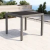 Sale Vigo Garten-Essgruppe, stahlgrau-meliert, Alu/Polyrattan, Tisch 90 x 90 cm, 2 Stühle, Polster inklusive, pulverbeschichtet Balkonmöbel-Set|Aluminium-Gartenmöbel