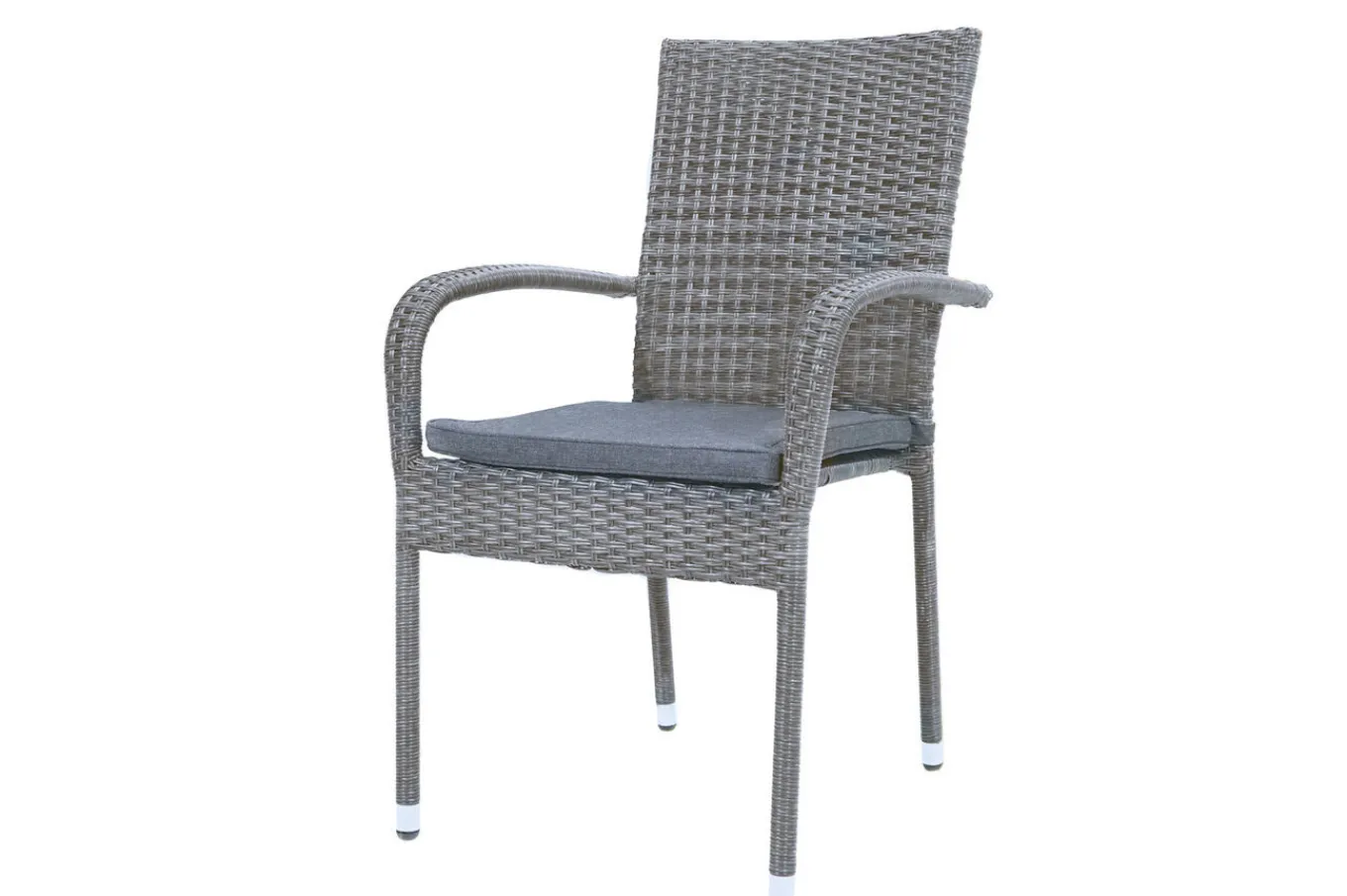 Online Vigo Garten-Essgruppe, stahlgrau-meliert, Alu/Polyrattan, Tisch 90 x 90 cm, 4 Stühle, Polster inklusive, pulverbeschichtet Garten-Essgruppen|Aluminium-Gartenmöbel