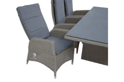 Clearance Vigo Garten-Essgruppe, 6 Personen, inkl. Kissen, 200x95cm, Polyrattan Polyrattan-Gartenmöbel|Garten-Essgruppen