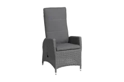 Vigo Garten-Essgruppe, grau/schiefergrau, Aluminium/Polyrattan/Glas, 200 x 95 cm, 8 Sessel, verstellbare Rückenlehne Polyrattan-Gartenmöbel|Garten-Essgruppen