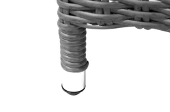 Outlet Vigo Garten-Essgruppe, grau/schiefergrau, Aluminium/Polyrattan/Glas, 200 x 95 cm, 6 verstellbare Sessel Polyrattan-Gartenmöbel|Garten-Essgruppen