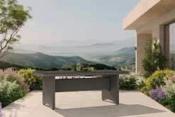 Hot Vigo Gartentisch, 8 Personen, 200x95cm, Alu/Polyrattan, Sicherheitsglas Gartentische|Polyrattan-Gartenmöbel
