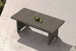 Hot Vigo Gartentisch, 8 Personen, 200x95cm, Alu/Polyrattan, Sicherheitsglas Gartentische|Polyrattan-Gartenmöbel