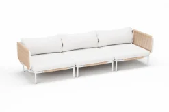Clearance Visby Gartenlounge 3-teilig, creme/weiß, Alu/Stahl, inkl. Polster, abnehmbare Bezüge,elektrophoretisch beschichtet Gartenlounge|Edelstahl-Gartenmöbel