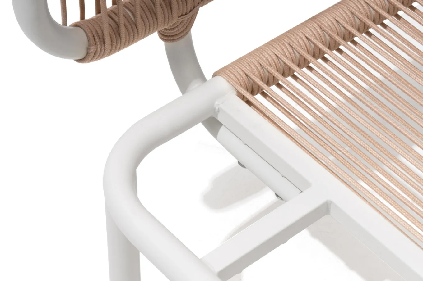 Online Visby Loungesofa Eckteil, creme/weiß, Alu/Stahl, inkl. Kissen, elektrophoretisch beschichtet Stahl-Gartenmöbel|Gartenlounge