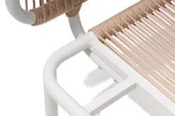 Outlet Visby Loungesofa Mittelteil, creme/weiß, Alu/Stahl, inkl. Kissen, elektrophoretisch beschichtet Stahl-Gartenmöbel|Gartenlounge