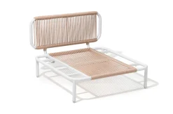 Outlet Visby Loungesofa Mittelteil, creme/weiß, Alu/Stahl, inkl. Kissen, elektrophoretisch beschichtet Stahl-Gartenmöbel|Gartenlounge