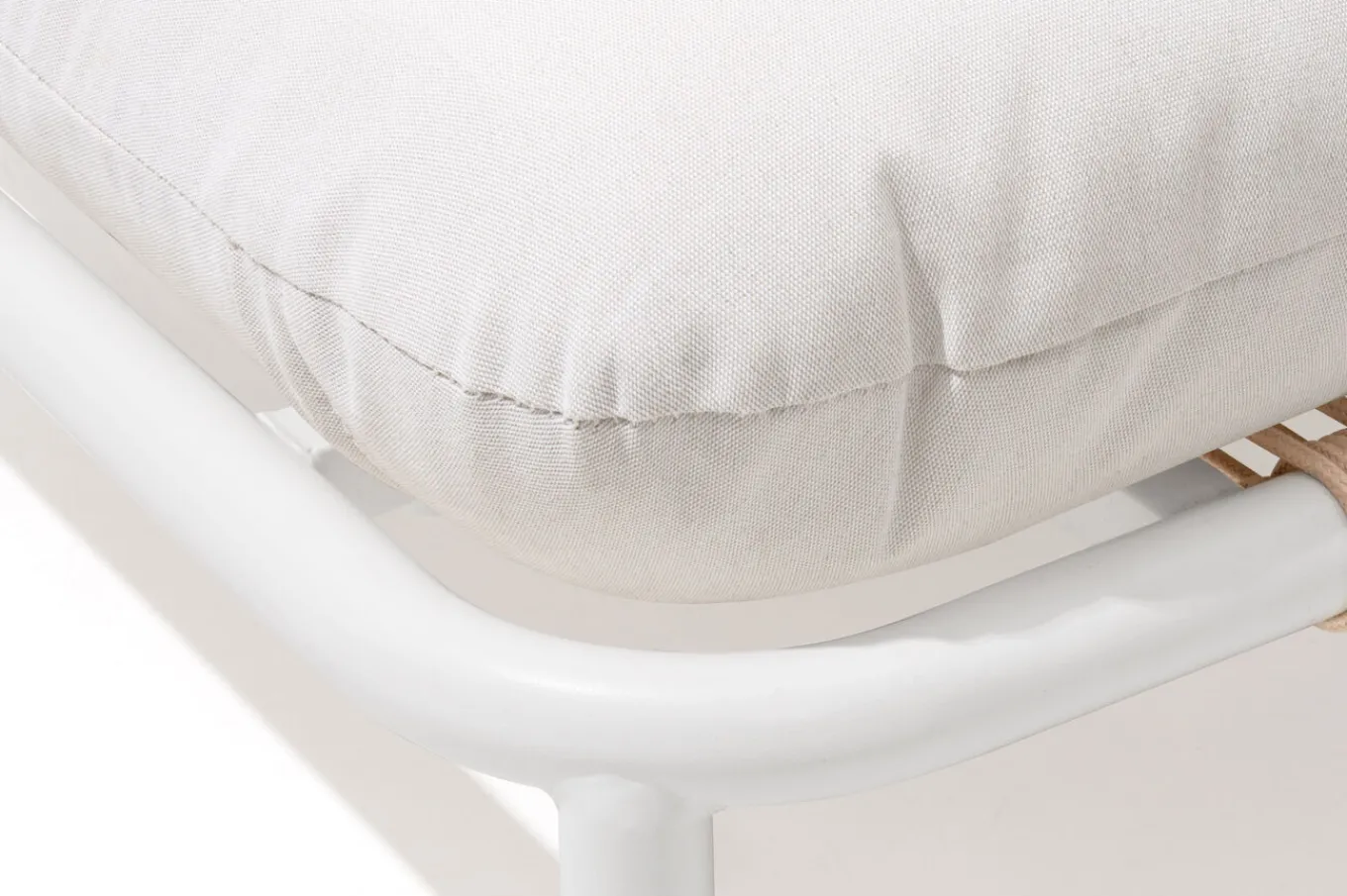 Outlet Visby Loungesofa Mittelteil, creme/weiß, Alu/Stahl, inkl. Kissen, elektrophoretisch beschichtet Stahl-Gartenmöbel|Gartenlounge