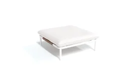 Sale Visby Loungesofa Ottomane, creme/weiß , Alu/Stahl, elektrophoretisch beschichtet Stahl-Gartenmöbel|Gartenlounge