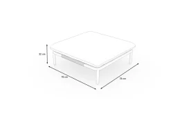 Sale Visby Loungesofa Ottomane, creme/weiß , Alu/Stahl, elektrophoretisch beschichtet Stahl-Gartenmöbel|Gartenlounge