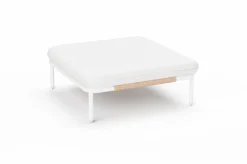 Sale Visby Loungesofa Ottomane, creme/weiß , Alu/Stahl, elektrophoretisch beschichtet Stahl-Gartenmöbel|Gartenlounge