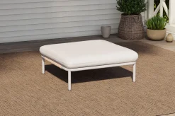 Sale Visby Loungesofa Ottomane, creme/weiß , Alu/Stahl, elektrophoretisch beschichtet Stahl-Gartenmöbel|Gartenlounge