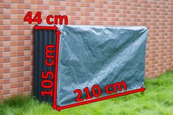 Best Wetterschutzvorhang für 14886, 14813, silber-grau, 210x44x105 cm Gartenmöbel-Zubehör & Ersatzteile
