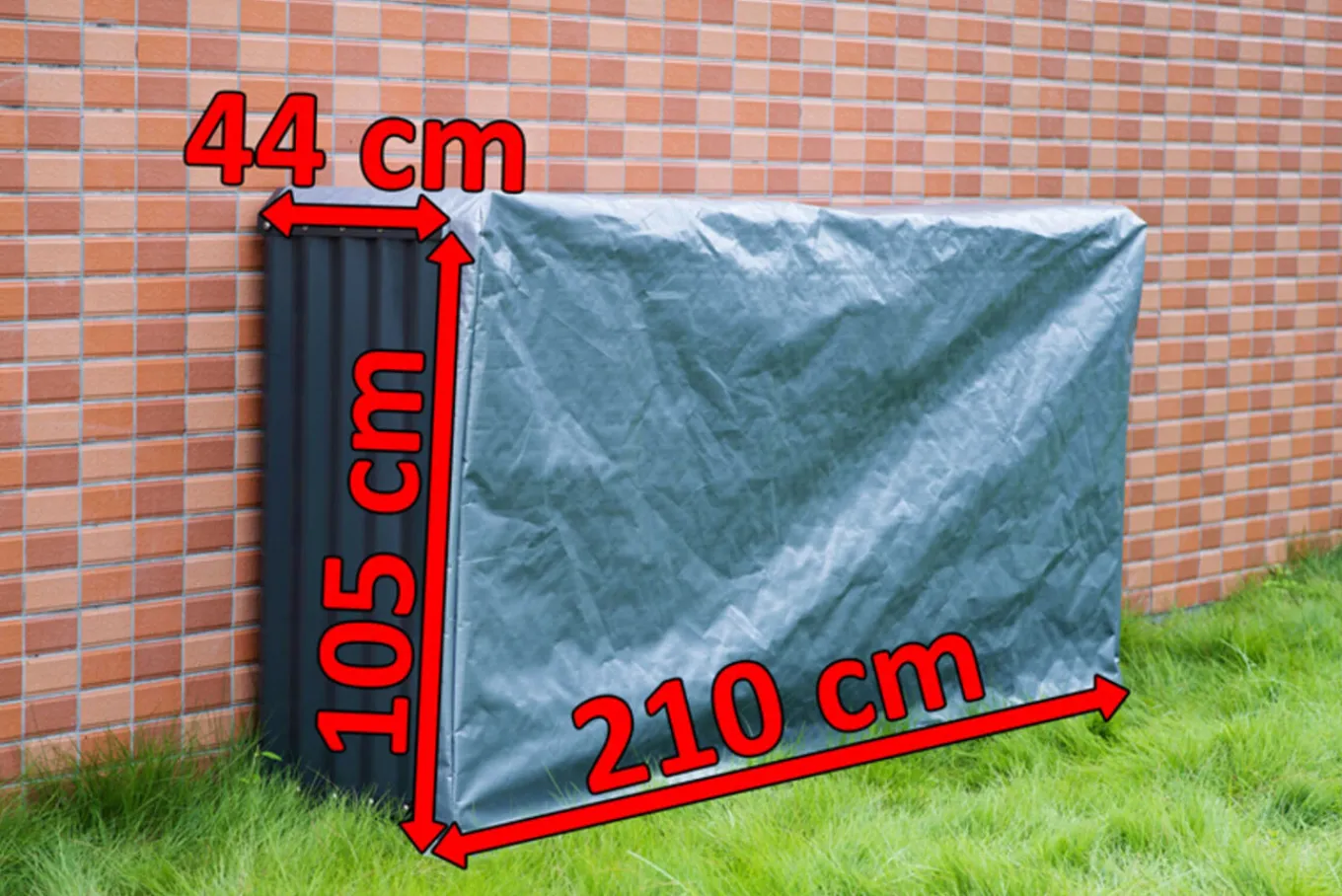 Best Wetterschutzvorhang für 14886, 14813, silber-grau, 210x44x105 cm Gartenmöbel-Zubehör & Ersatzteile
