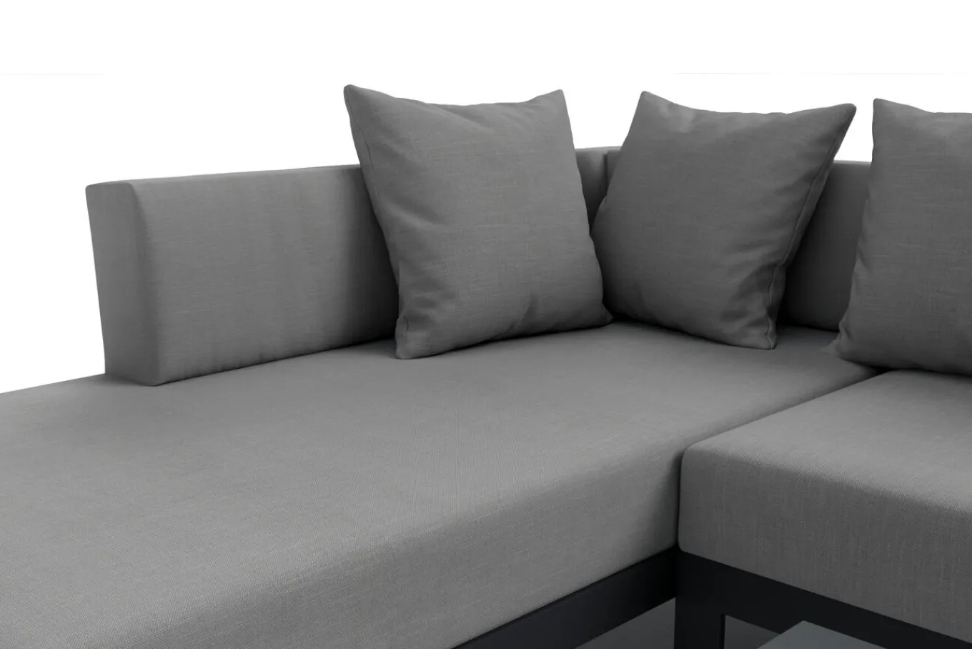 Outlet Willis Ecklounge, anthrazit matt, Aluminium/Polyester, 5 Personen, inkl. Beistelltisch Gartenlounge|Aluminium-Gartenmöbel