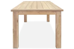 Discount Zadar Garten-Essgruppe mit 6 Sesseln, natur/grau, Teak/Aluminium/Textilene, 200 x 100 cm, ergonomisch, verstellbare Rückenlehne Garten-Essgruppen|Aluminium-Gartenmöbel