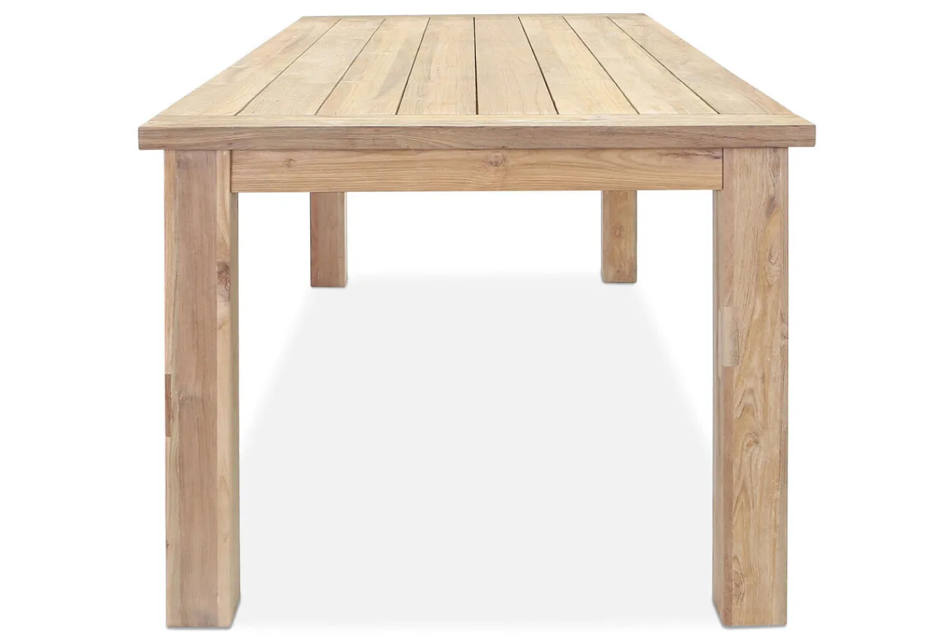 Discount Zadar Garten-Essgruppe mit 6 Sesseln, natur/grau, Teak/Aluminium/Textilene, 200 x 100 cm, ergonomisch, verstellbare Rückenlehne Garten-Essgruppen|Aluminium-Gartenmöbel