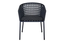 Clearance Zui Diningsessel, anthrazit, Alu/Rope, 66 x 64 x 85 cm, inkl. Polster mit Reißverschluss Gartenstühle & Gartensessel