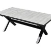 Best OUTLEXX Louvra Ausziehtisch, anthrazit/Holzoptik, Alu/Keramik, 200/260 x 100 cm, Tischplatte aus Keramikfliesen Gartentische