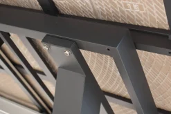 Best OUTLEXX Louvra Ausziehtisch, anthrazit/Holzoptik, Alu/Keramik, 200/260 x 100 cm, Tischplatte aus Keramikfliesen Gartentische