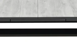 Best OUTLEXX Louvra Ausziehtisch, anthrazit/Holzoptik, Alu/Keramik, 200/260 x 100 cm, Tischplatte aus Keramikfliesen Gartentische