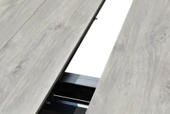 Best OUTLEXX Louvra Ausziehtisch, anthrazit/Holzoptik, Alu/Keramik, 200/260 x 100 cm, Tischplatte aus Keramikfliesen Gartentische