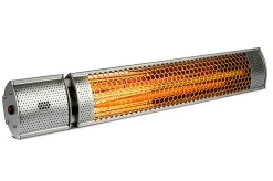 Outlet XD-Y Heizstrahler, silber, Alu, 67,5 x 10,5 x 7,2 cm, staubdicht und wassergeschützt, Fernbedienung mit 2 Stufen Heizstrahler