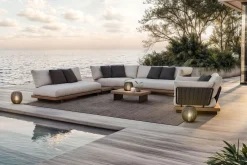 Online Aurora L Gartenlounge, anthrazit/pale silver, Alu/Polyester/Rope, ink. Polster Gartenlounge
