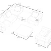Best Epoque L Gartenlounge, beige/cloud weave, Alu/Polyester/Schaumstoff, inkl. Polster Gartenlounge