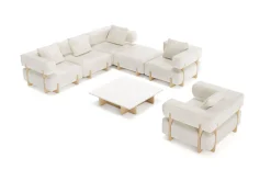 Best Epoque L Gartenlounge, beige/cloud weave, Alu/Polyester/Schaumstoff, inkl. Polster Gartenlounge