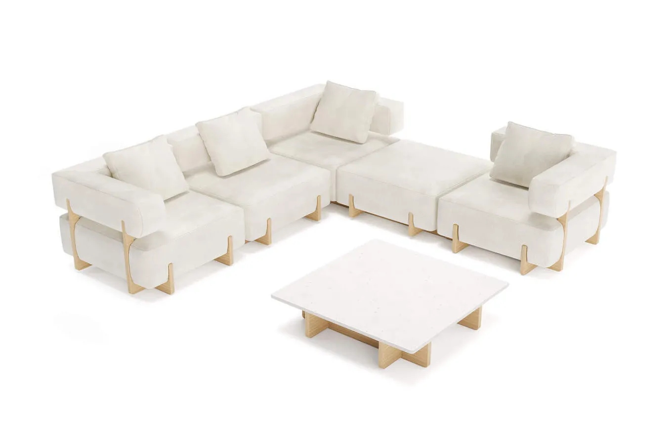 Hot Epoque M Gartenlounge, beige/cloud weave, Alu/Polyester/Schaumstoff, inkl. Polster Gartenlounge