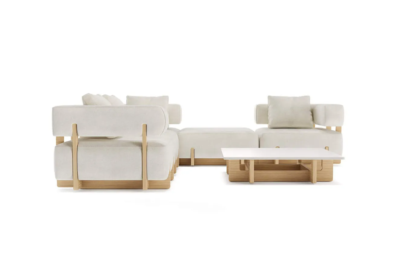 Hot Epoque M Gartenlounge, beige/cloud weave, Alu/Polyester/Schaumstoff, inkl. Polster Gartenlounge