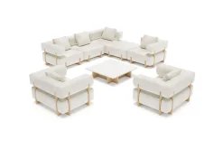 Online Epoque XL Gartenlounge, beige/cloud weave, Alu/Polyester/Schaumstoff, inkl. Polster Gartenlounge