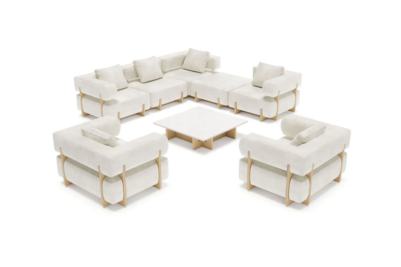 Online Epoque XL Gartenlounge, beige/cloud weave, Alu/Polyester/Schaumstoff, inkl. Polster Gartenlounge