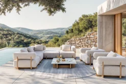 Online Epoque XL Gartenlounge, beige/cloud weave, Alu/Polyester/Schaumstoff, inkl. Polster Gartenlounge